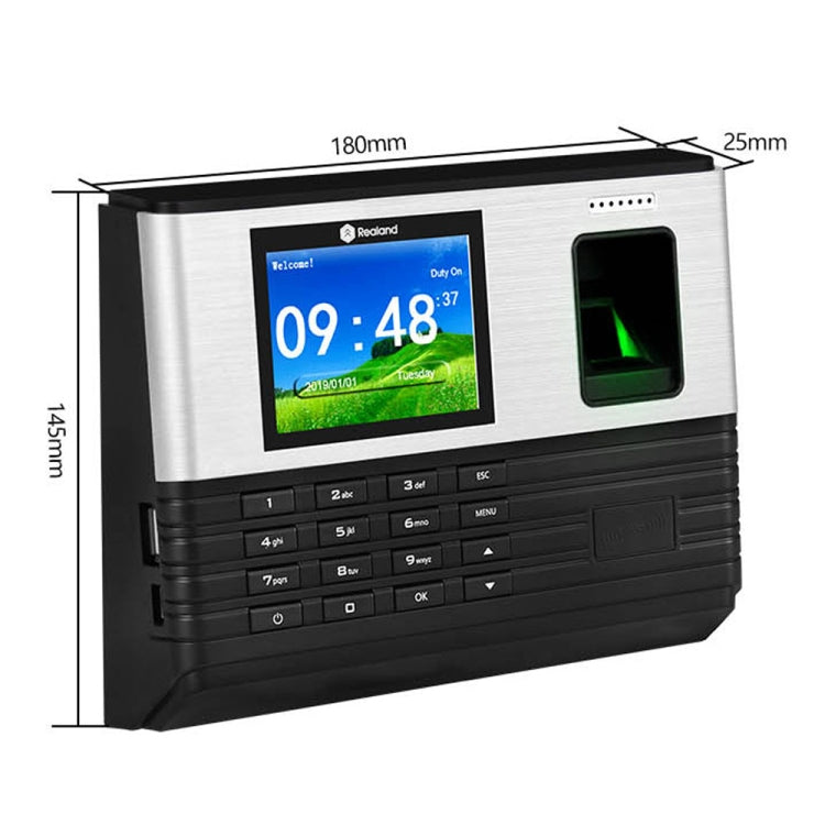 Realand AL355+ Control De Asistencia Huella Digital Pantalla 2,8 Pulgadas WiFi