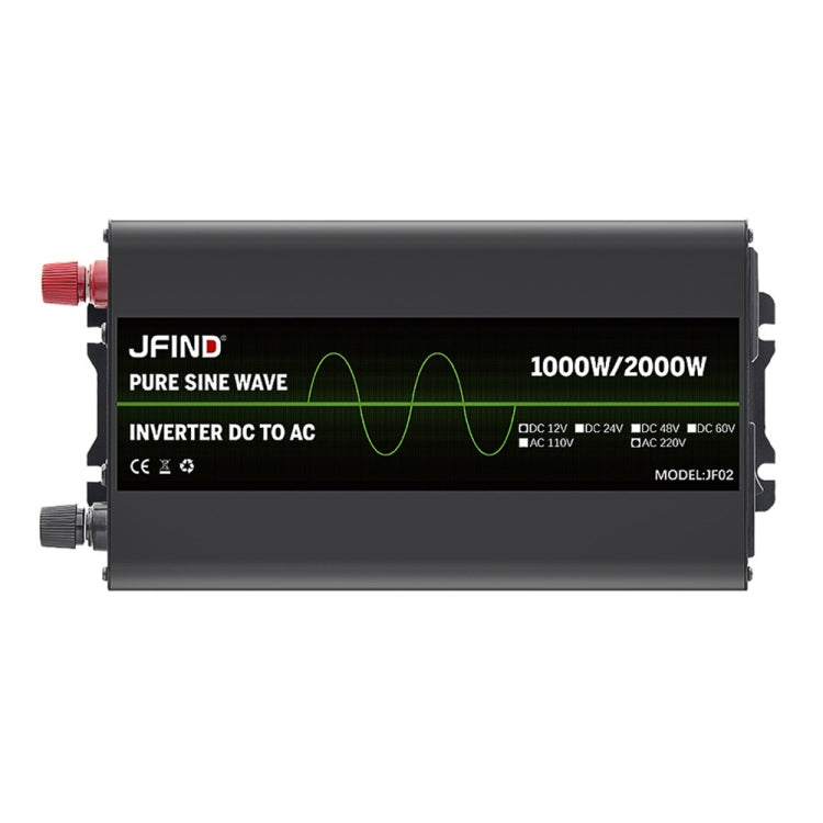 JFIND JF02 Inversor Potencia 1000W 12V 220V Onda Sinusoidal