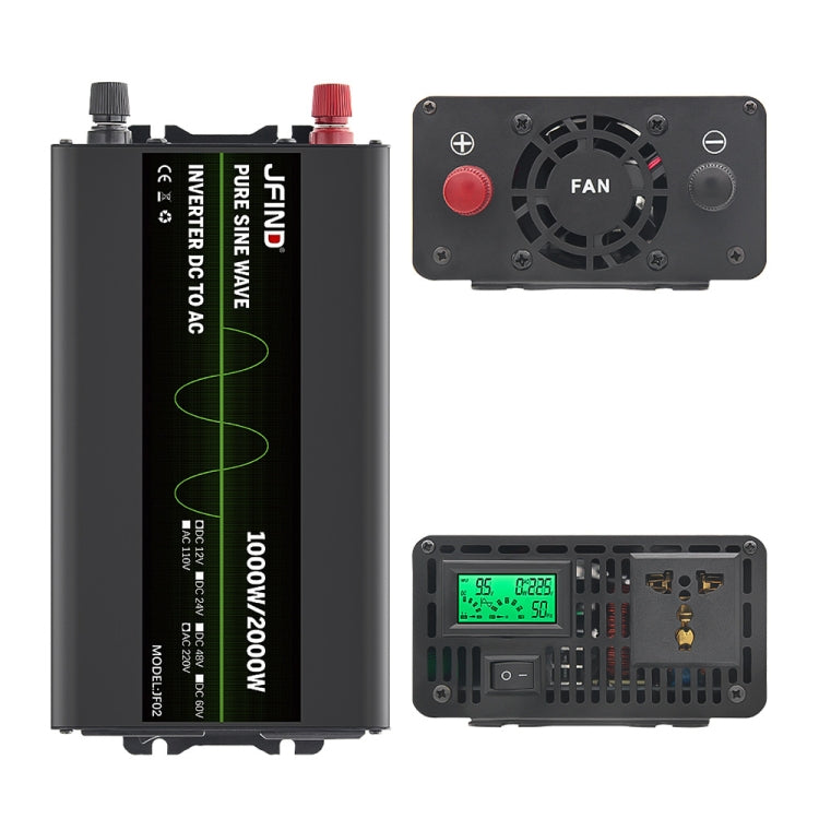 JFIND JF02 Inversor Potencia 1000W 12V 220V Onda Sinusoidal