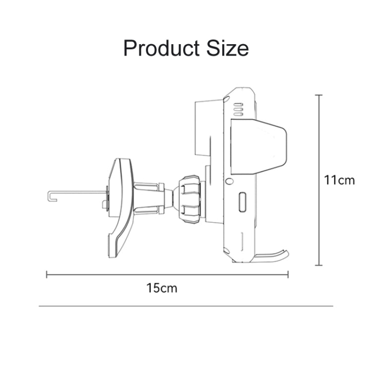 Yesido C312 Soporte Coche Inalámbrico 15W 4.7-6.8 Pulgadas