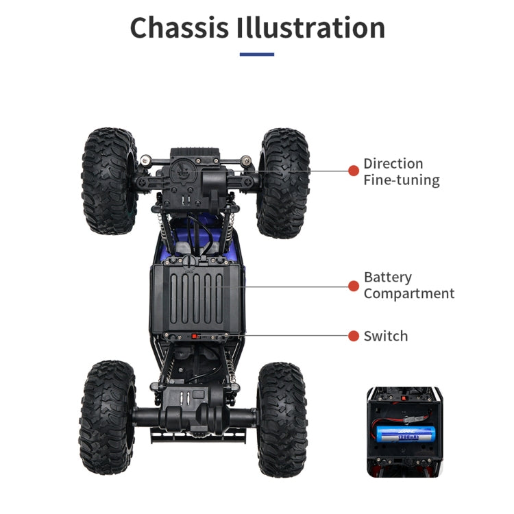 JJR/C Q112 Coche RC 4WD Crawler Con Control Remoto 40m
