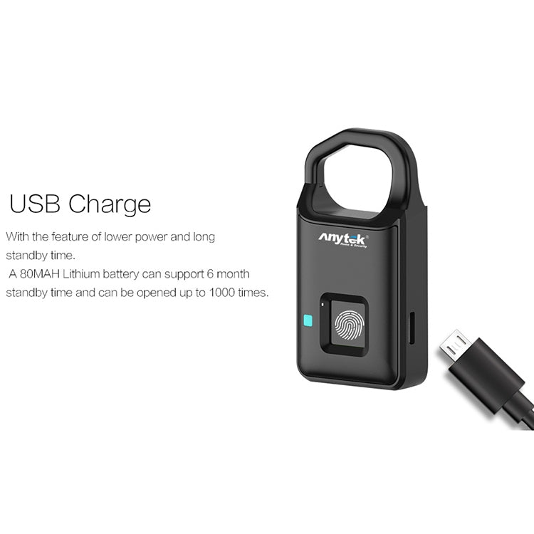 Anytek P4 Candado Huella Digital Uso Diario Micro USB