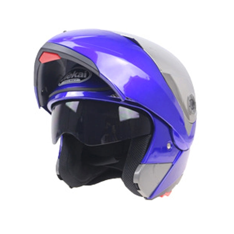 JIEKAI 105 Casco Integral Doble Lente XL Azul Plata