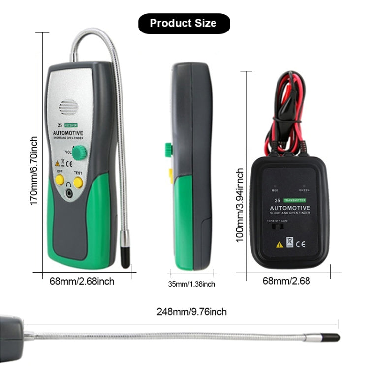DUOYI DY25 Probador de Cables Automotriz Cortocircuitos