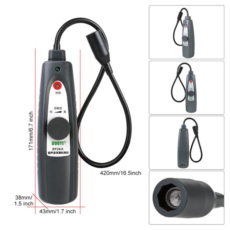 Duoyi DY26A Detector Ultrasónico Fugas Auto Sonda 420mm