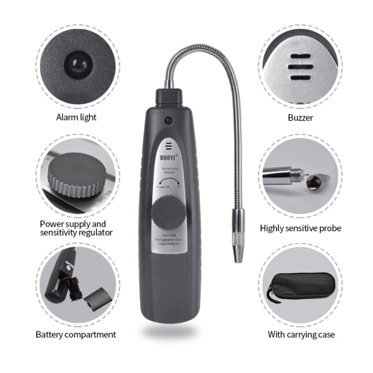 DUOYI DY5750B Detector Fugas Auto Sensibilidad Ajustable