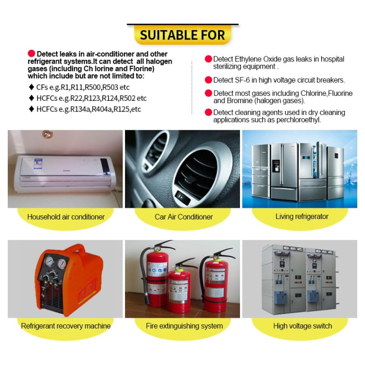 DUOYI DY5750B Detector Fugas Auto Sensibilidad Ajustable
