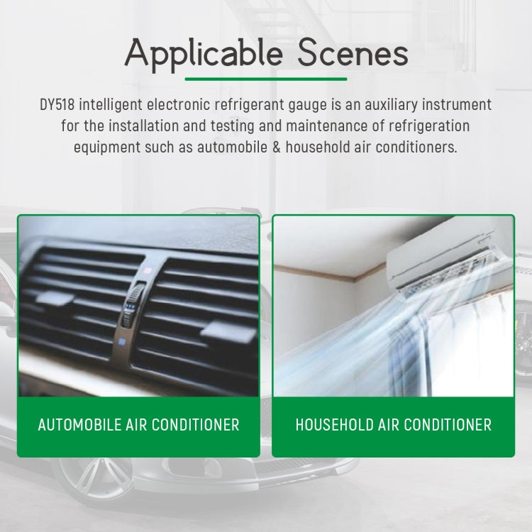 Duoyi DY518 Detector Refrigerante Coche Medidor 0-6000 KPa