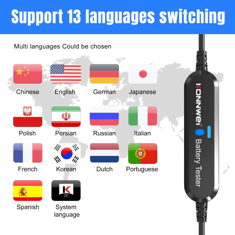 KONNWEI BK100 X431 BST360 Probador de Batería Bluetooth
