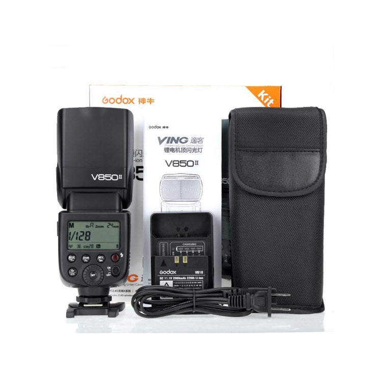 Godox V850II Flash Inalámbrico 2.4GHz HSS 1/8000s para DSLR Pro