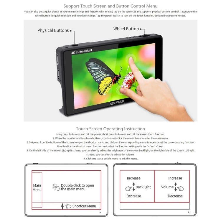 FEELWORLD LUT6 Monitor de Cámara 6 Pulgadas 2600 nits
