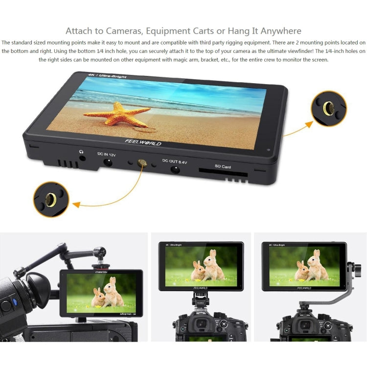 FEELWORLD LUT6 Monitor de Cámara 6 Pulgadas 2600 nits