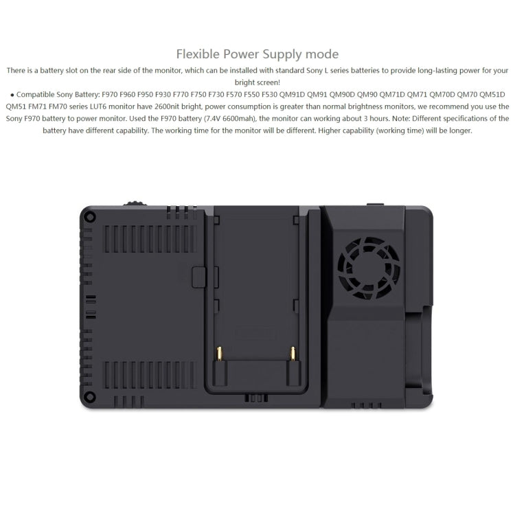 FEELWORLD LUT6 Monitor de Cámara 6 Pulgadas 2600 nits