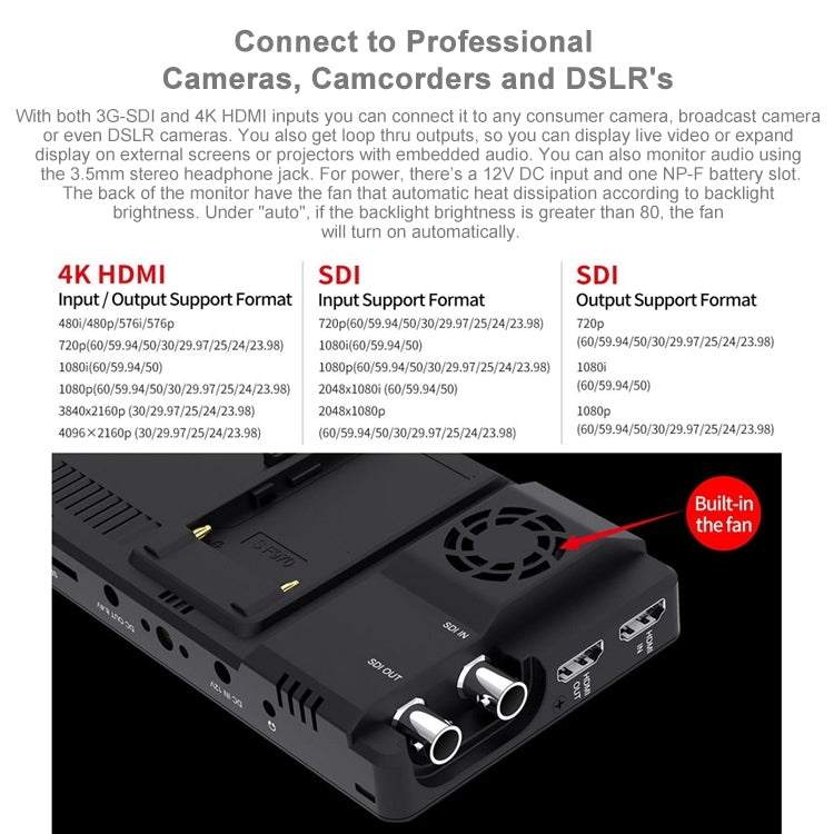 FEELWORLD LUT6S Monitor De Campo 6 Pulgadas IPS 2600 Nits