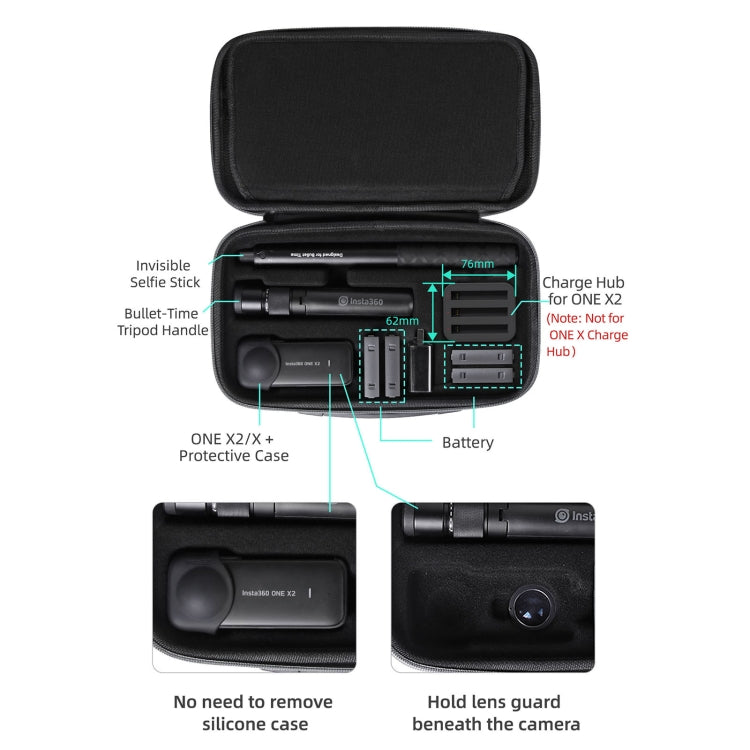 Sunnylife IST-B193 Estuche Para Insta360 ONE X2 Protección