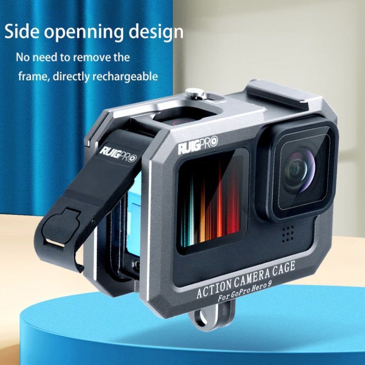 Ruigpro Marco Protector Metal GoPro HERO10 Y HERO9BaseDoble