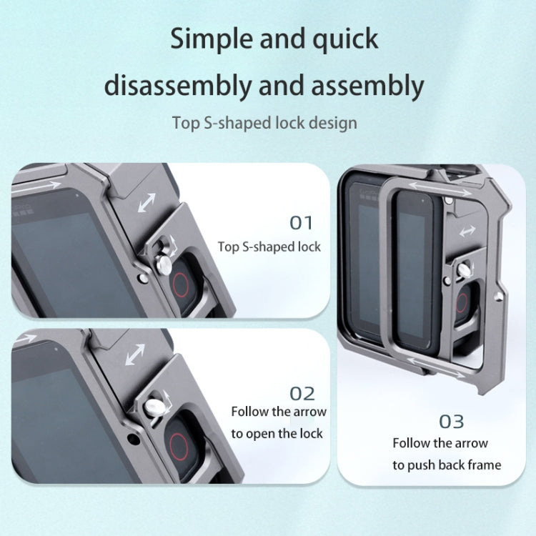 Ruigpro Marco Protector Metal GoPro HERO10 Y HERO9BaseDoble