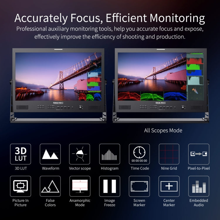 SEETEC ATEM215S Monitor Transmisión Multicámara 21,5 Pulgadas 3G-SDI