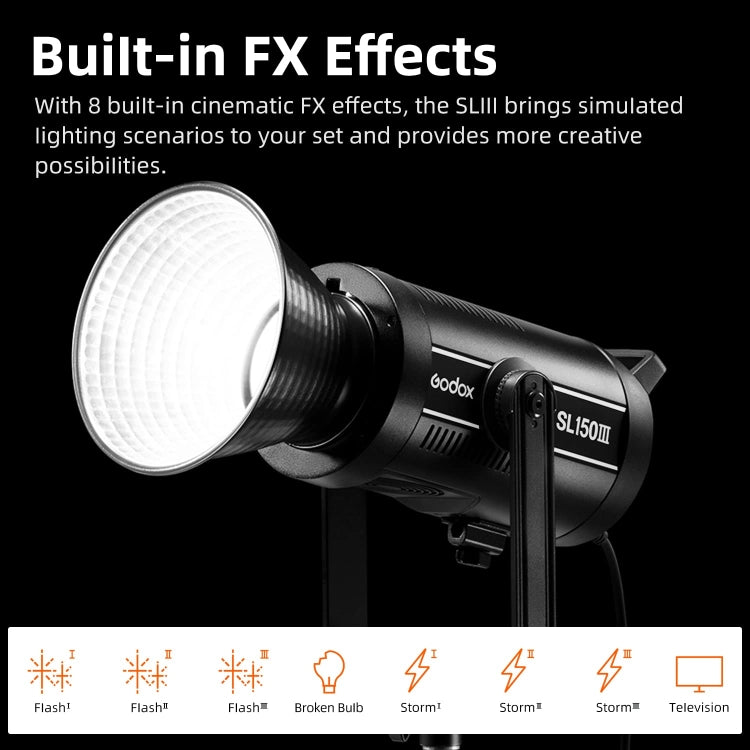 Godox SL150III Luz LED Para Video Iluminación 160W 5600K