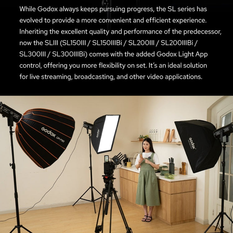 Godox SL300IIIBi Luz de Víeo LED BiColor 2800K-6500K Profesional
