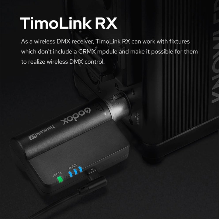 Godox TimoLink TX y RX DMX Inalámbrico CRMX LumenRadio