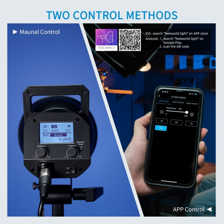 FEELWORLD FL225D Luz De Video Potente Con Control Bluetooth 225W Iluminación