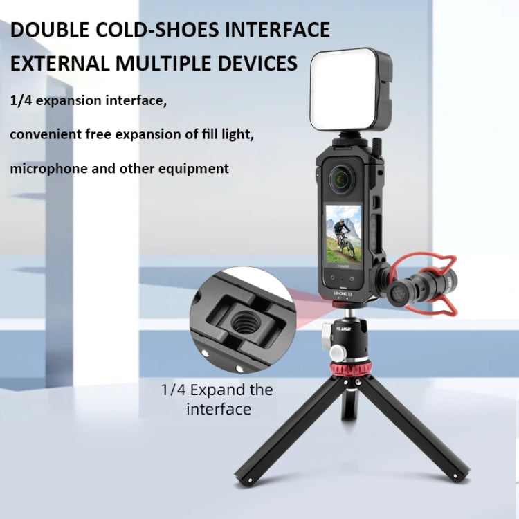 YELANGU Insta360 X3 LW-ONE X3 Jaula Metálica Extensa
