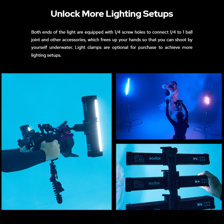Godox WT40D Tubo de Luz Impermeable 40 cm para Video