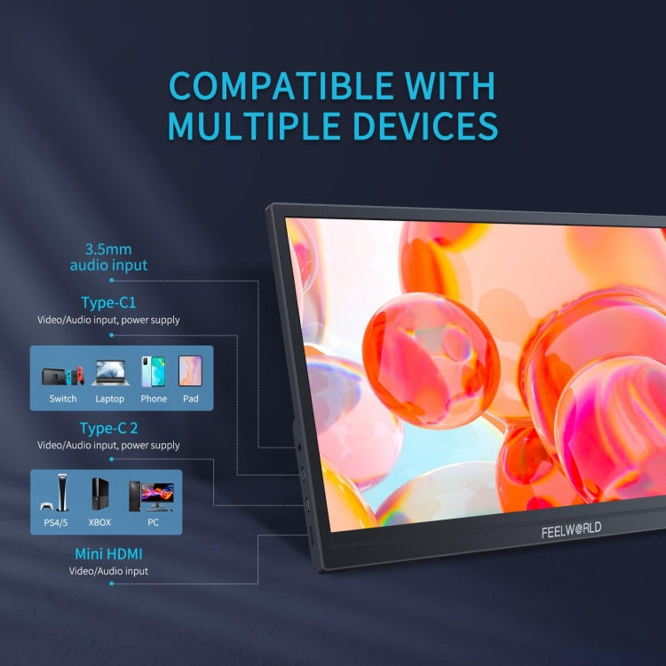 FEELWORLD DH156 Monitor Portátil 15.6 USB C HDMI Compacto