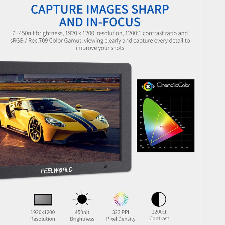 FEELWORLD T7 PLUS Monitor De Campo 3D LUT Profesional
