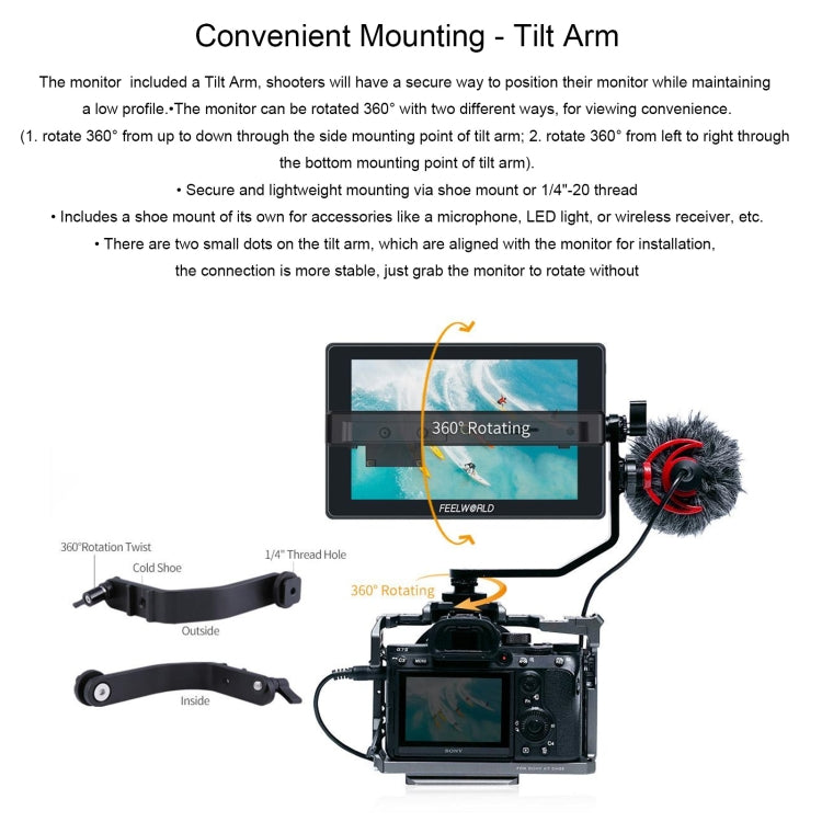 FEELWORLD SH7 Monitor Para Cámara 7 Pulgadas 2200 Nit