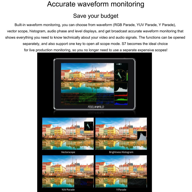 FEELWORLD S7 Monitor De Campo 7 Pulgadas 1600nit Profesional