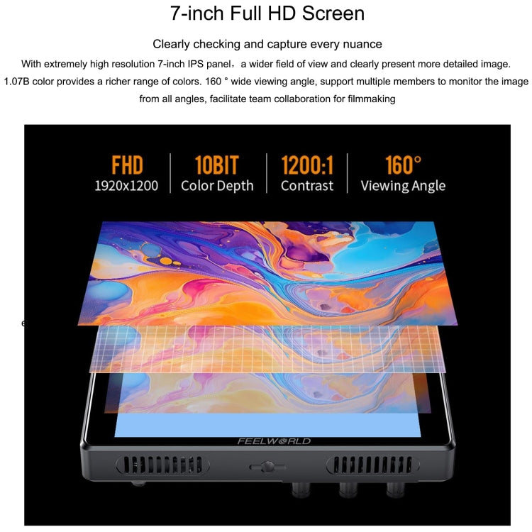 FEELWORLD S7 Monitor De Campo 7 Pulgadas 1600nit Profesional