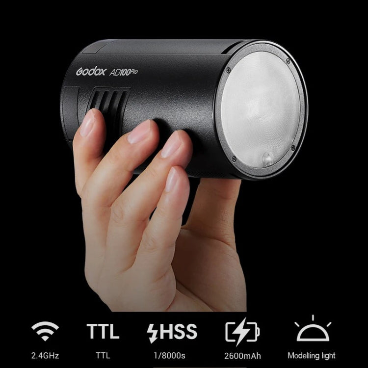 Godox AD100Pro Flash de Bolsillo para Exterior Potencia 100W