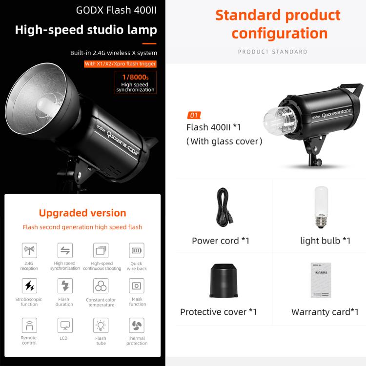 Godox Quicker400IIM Flash de Estudio 400W con Bowens