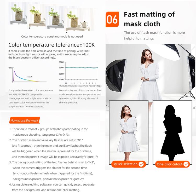 Godox Quicker600IIM Flash de Estudio 600Ws Profesional
