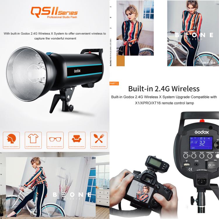 Godox QS1200II Flash De Estudio 1200W Bowens Alta Velocidad Pro