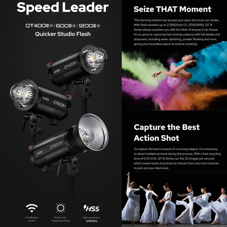 Godox QT400IIM Flash de Estudio 400W Profesional Calidad