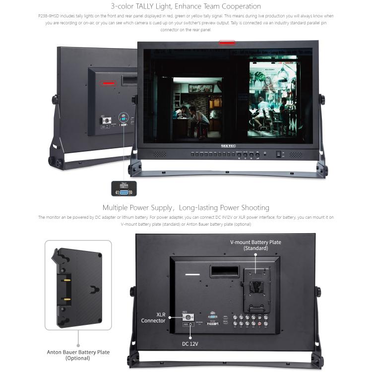 Seetec P238-9HSD Monitor 23,8 3G-SDI Profesional Para Video