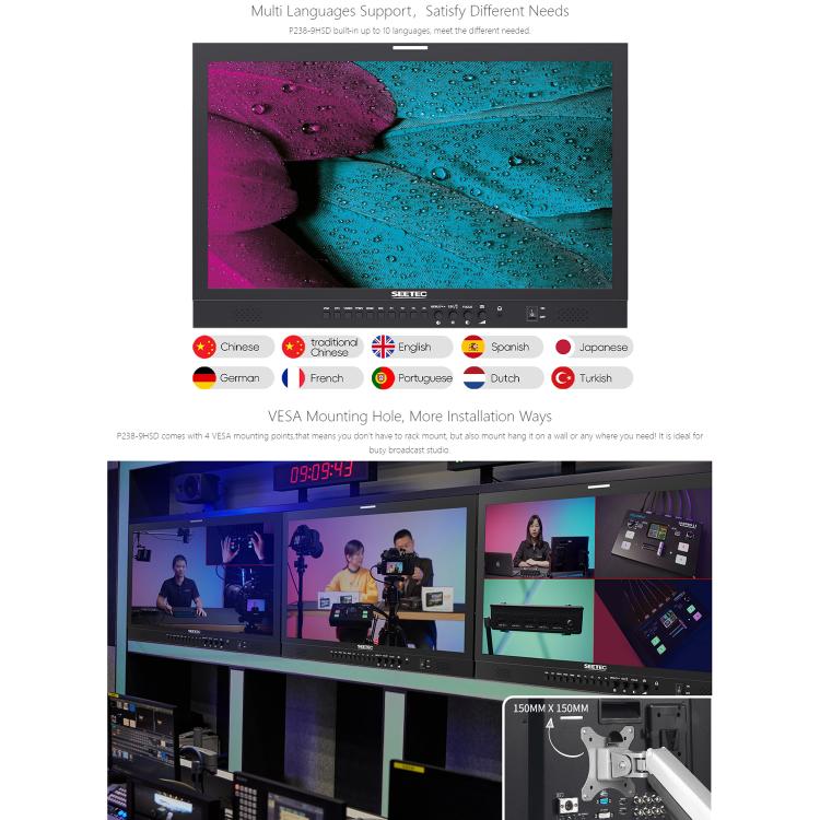 Seetec P238-9HSD Monitor 23,8 3G-SDI Profesional Para Video