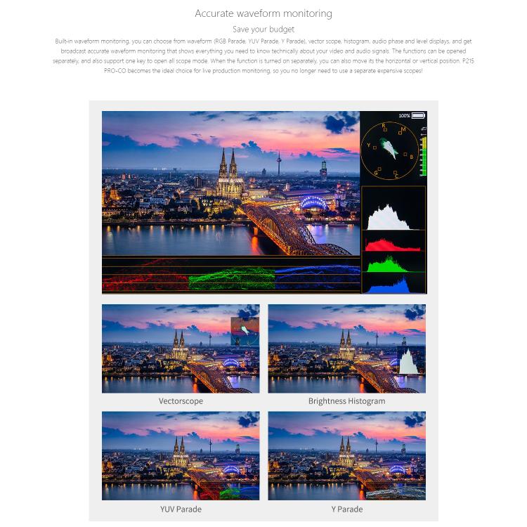Seetec P215 PRO-CO Monitor Brillo 1000 Nits 21.5 Pulgadas