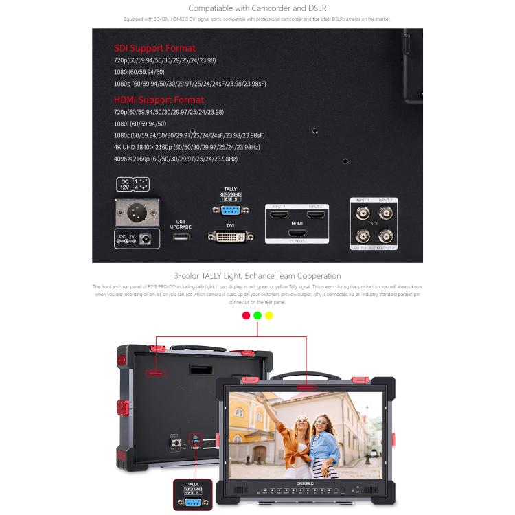 Seetec P215 PRO-CO Monitor Brillo 1000 Nits 21.5 Pulgadas