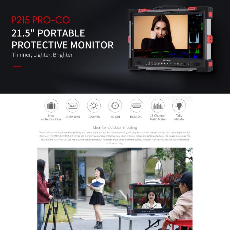 Seetec P215 PRO-CO Monitor Brillo 1000 Nits 21.5 Pulgadas