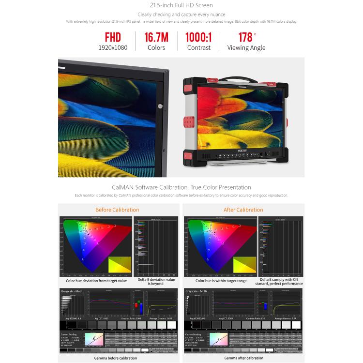 Seetec P215 PRO-CO Monitor Brillo 1000 Nits 21.5 Pulgadas