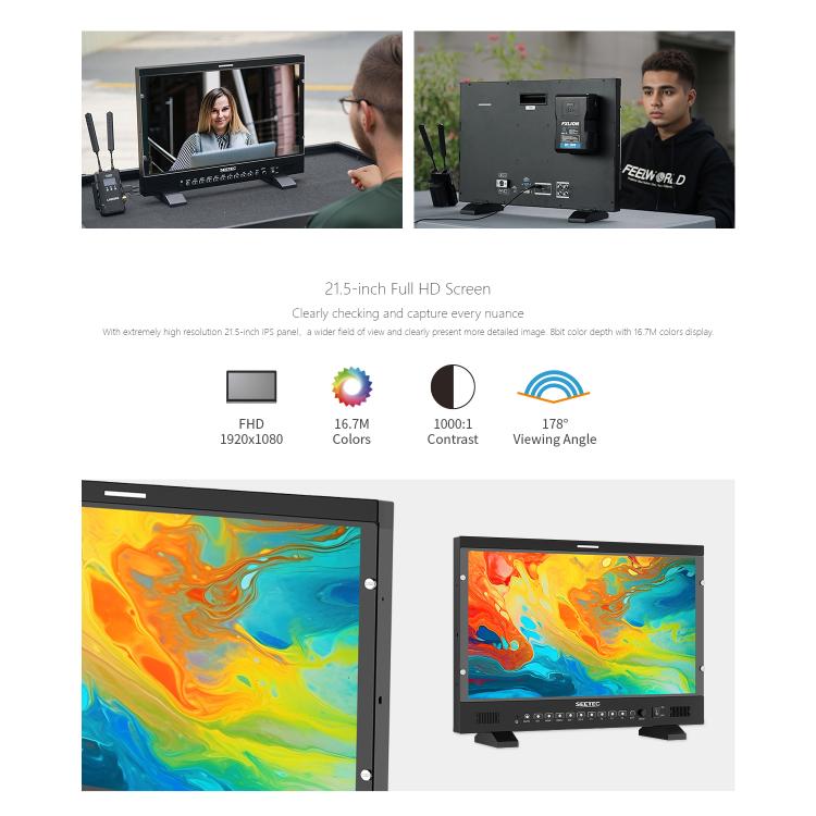 SEETEC P215 PRO Monitor Transmisión 21,5 Pulgadas 1000 Nits Profesional