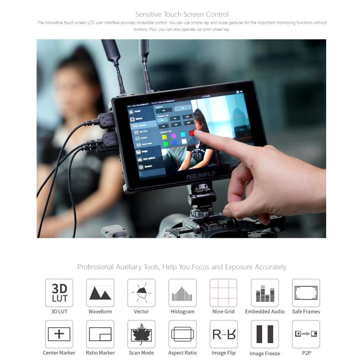 FEELWORLD SH7 Monitor De Cámara 7 Pulgadas 2200 Nit