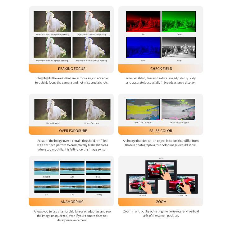 FEELWORLD SH7 Monitor De Cámara 7 Pulgadas 2200 Nit