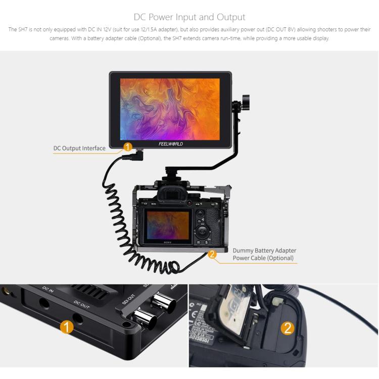 FEELWORLD SH7 Monitor De Cámara 7 Pulgadas 2200 Nit