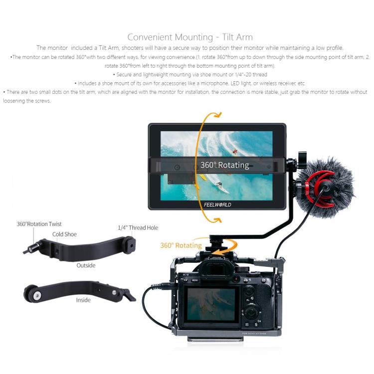 FEELWORLD SH7 Monitor De Cámara 7 Pulgadas 2200 Nit