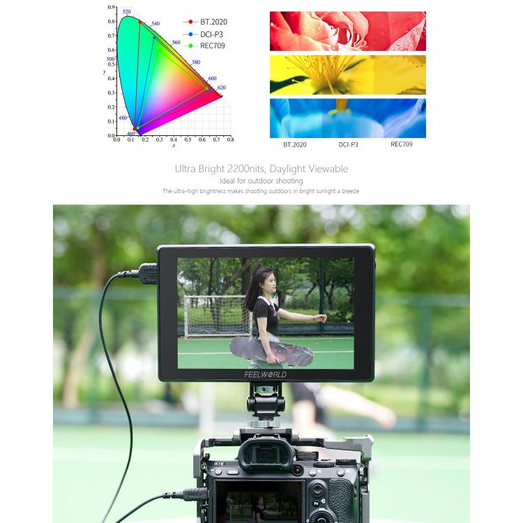 FEELWORLD SH7 Monitor De Cámara 7 Pulgadas 2200 Nit